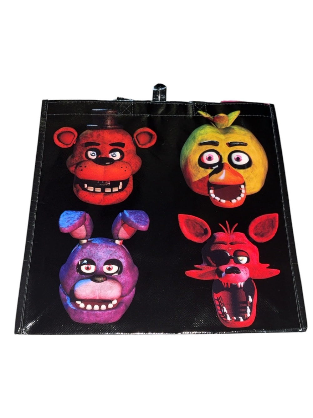 Five nights at Freddy’s reusable Tote Bag with Colorful Character Faces